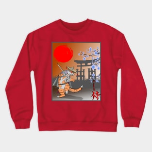 cat, Neko samurai Crewneck Sweatshirt